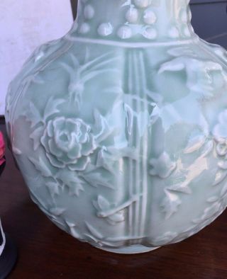 Antique Chinese Export Celadon Porcelain Vase Jar 4