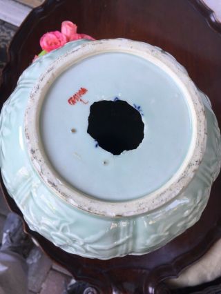 Antique Chinese Export Celadon Porcelain Vase Jar 8