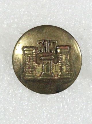 Army Enlisted Collar Pin: 317th Engineer Battalion - Semi - Dome,  C/b