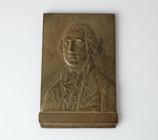 Caraino Sciarrino Paolo (italian - American 1882 -) Bronze Plaque George Washington