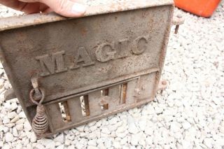 Vintage Magic WOOD BURNING STOVE CAST IRON DOOR Furnace 2