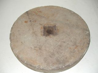 Antique Vintage 14.  5” Grinding Stone Round Wheel Sandstone Sharpener