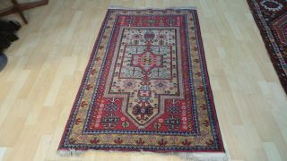 Persian Prayer Carpet Rug Hand Made Antique Wool Traditional Shirvan 5ft 2ft 11