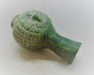SCARCE CIRCA 500BC ANCIENT PHOENICIAN GLASS BOTTLE WITH MALE FACE 2