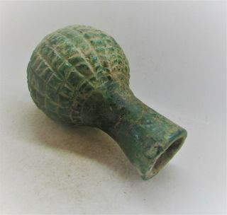 SCARCE CIRCA 500BC ANCIENT PHOENICIAN GLASS BOTTLE WITH MALE FACE 3