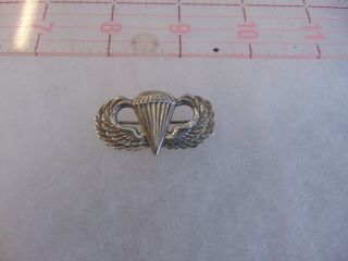 Wwii U.  S Paratrooper Jump Wings - Sterling Pin Back B77 - 2