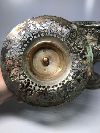 Austrian Antique 800 Silver Pierced Hand Hammered Sugar Bowl 1887 Vienna 8