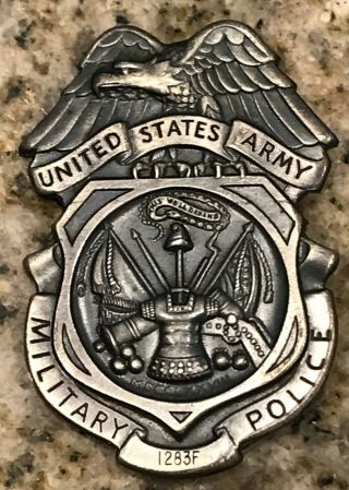 Obsolete Us Army Military Police Badge Full Size Shield