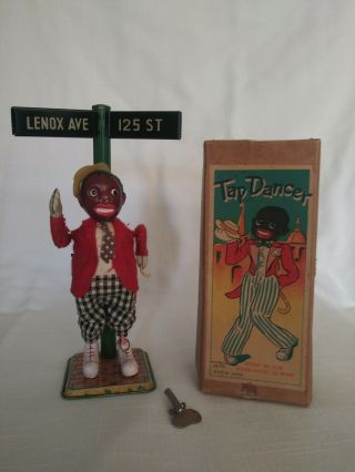 Vintage Occupied Japan Tap Dancer Harlem Strutter,  Tin Litho Wind Up Toy.