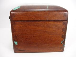 VINTAGE 1997 MICHAEL A MOORE MESQUITE WOOD BOX WITH TURQUOISE INLAY 6
