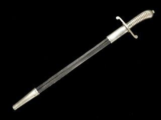 German Prussian Pioneer Hirschfanger Sword Sawback Blade WK&C 19th Century 2