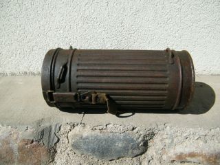 WW2 German Wehrmacht Gas Mask Canister Container Marked 3