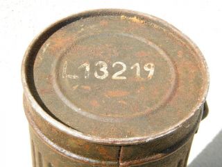 WW2 German Wehrmacht Gas Mask Canister Container Marked 6