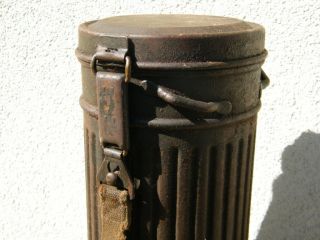WW2 German Wehrmacht Gas Mask Canister Container Marked 7