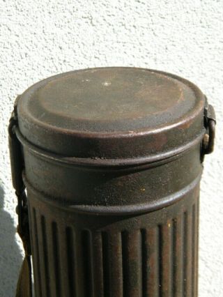 WW2 German Wehrmacht Gas Mask Canister Container Marked 9