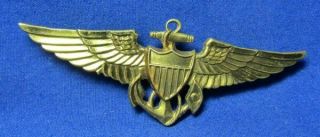 Pre - Wwii Navy Naval Aviator Pilot 2 3/4 Inch Wings Badge