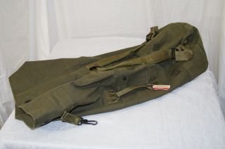 Vintage Us Army Military Korean / Vietnam Named Canvas Duffle Bag / Ruck Sack