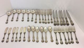 36 Pc Federal Cotillion By Frank Smith Sterling Silver Flatware Set 6 Service