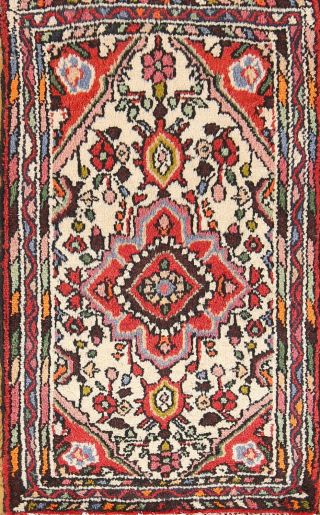 Geometric Lilian Hamedan Persian Hand - Knotted Wool Rug Foyer Oriental Carpet 2x3