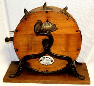 Antique Kent Rotary Knife Cleaner,  C.  1878 London,  England
