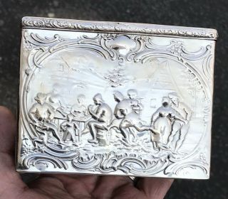 Antique 19th C Solid Silver Tea Caddy Box Chester England
