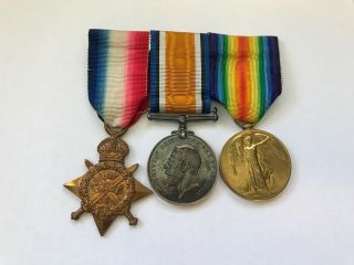 Ww1 - - British Medal Group - - 1914 Star - - British War - - Victory Medal - Named & Numbered