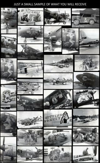 90th Bomb Group Jolly Rogers B - 24 B - 17 Bomber Fighter Plane Wwii Photos Nose Art