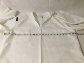 Vintage Military Naval White Uniform Shirt Patches Barking Sands 46L Theatre 7