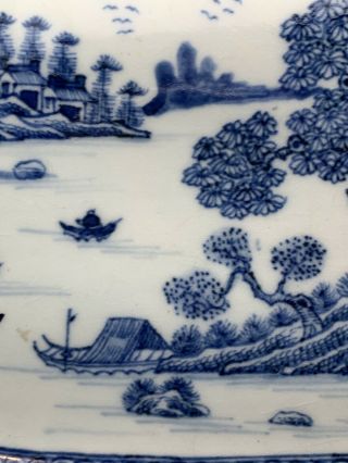 Rare Antique Chinese Porcelain Blue White Square Plate 18th Century 7