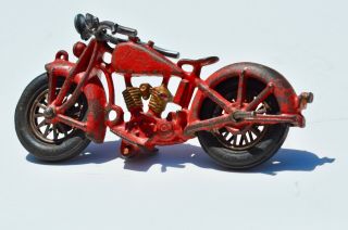 Vintage Hubley Cast Iron Motorcycle Antique Toy