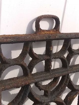 Large Antique Cast Iron Ornate Window Grate - Architectural Salvage 24x16 5