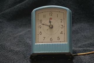 Vintage Telechron Electric Alarm Clock 1930s Telechron 711 Deco Color