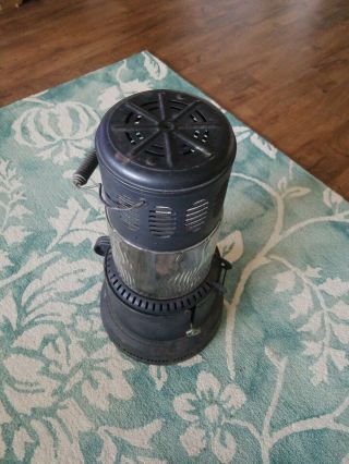 Vintage Perfection Kerosene Heater Stove with Pyrex Glass Flame Design globe 11