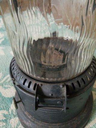 Vintage Perfection Kerosene Heater Stove with Pyrex Glass Flame Design globe 5