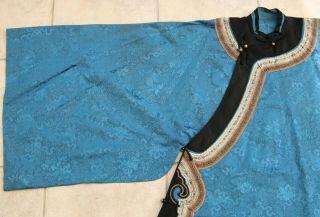 ANTIQUE RARE ROBE CHINESE SILK EMBROIDERY DECORATED - QING 19TH C. 4