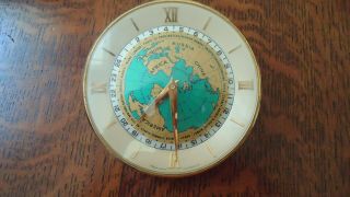 Rare Imhof World Clock 15 Swiss Jewel Movement