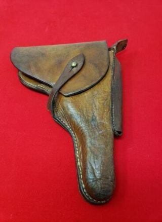 Bulgarian P08 Luger Holster Leather Ww1 Interwar Period
