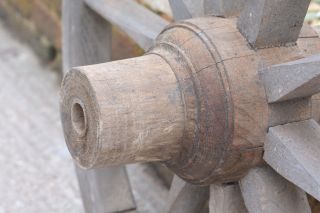 Vintage old small wooden cart wagon wheel / 71.  5 cm - DELIVERY 7