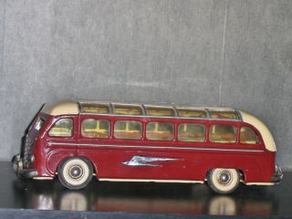 Us Zone Germany S.  G.  Gunthermann Tin Wind Up Bus W/ Reverse In Vgc