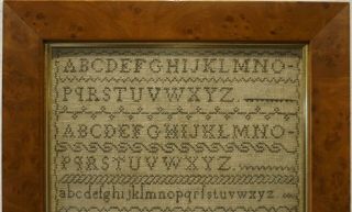 EARLY/MID 19TH CENTURY ALPHABET SAMPLER BY ELIZABETH HACK AGED 8 - 18039 2