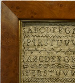 EARLY/MID 19TH CENTURY ALPHABET SAMPLER BY ELIZABETH HACK AGED 8 - 18039 4