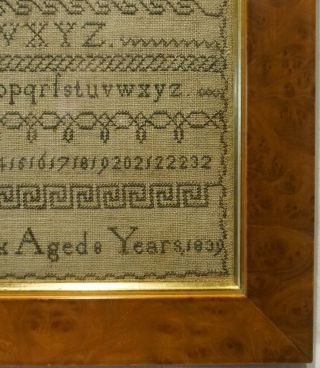 EARLY/MID 19TH CENTURY ALPHABET SAMPLER BY ELIZABETH HACK AGED 8 - 18039 7