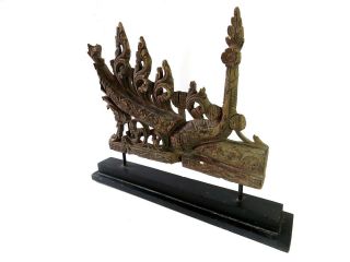 Antique Wood Carve From Burma Price Don ' t Miss 3