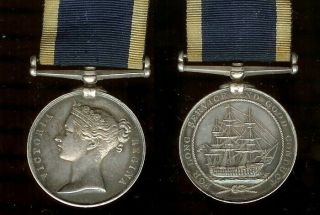 Qvr - Royal Naval Long Service Medal To Edw Wadmore Cap Hold Hms Pallas