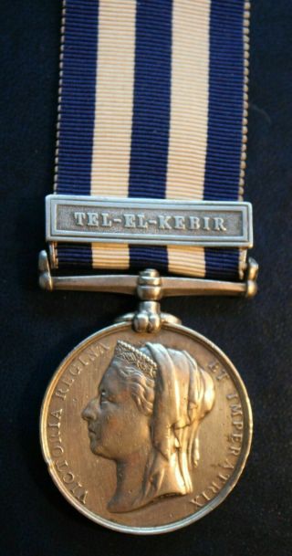 British Egypt Medal (1882) - Tel - El - Kebir Clasp - 19th Hussars - Very Impressive