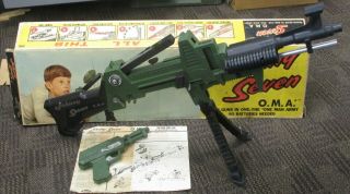 Vtg 1964 Johnny Seven O.  M.  A.  One Man Army Gun Toy W/box & Instructions