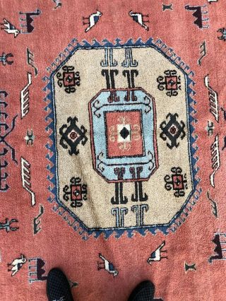 Auth: Antique N W Persian Ardebil Prototype Organic Wool Beauty 11x13 Nr