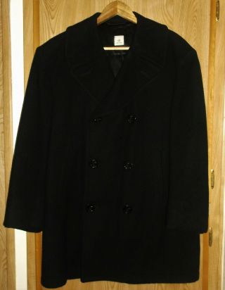 Usn Us Navy Issued Heavy Wool Peacoat Size 42r