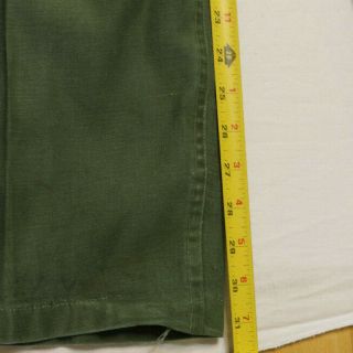vintage Men ' s 1950s US Army 5 Button Fly Sateen Utility Field Pants 50s 30x31 4