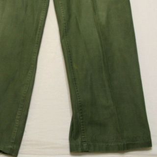 vintage Men ' s 1950s US Army 5 Button Fly Sateen Utility Field Pants 50s 30x31 6